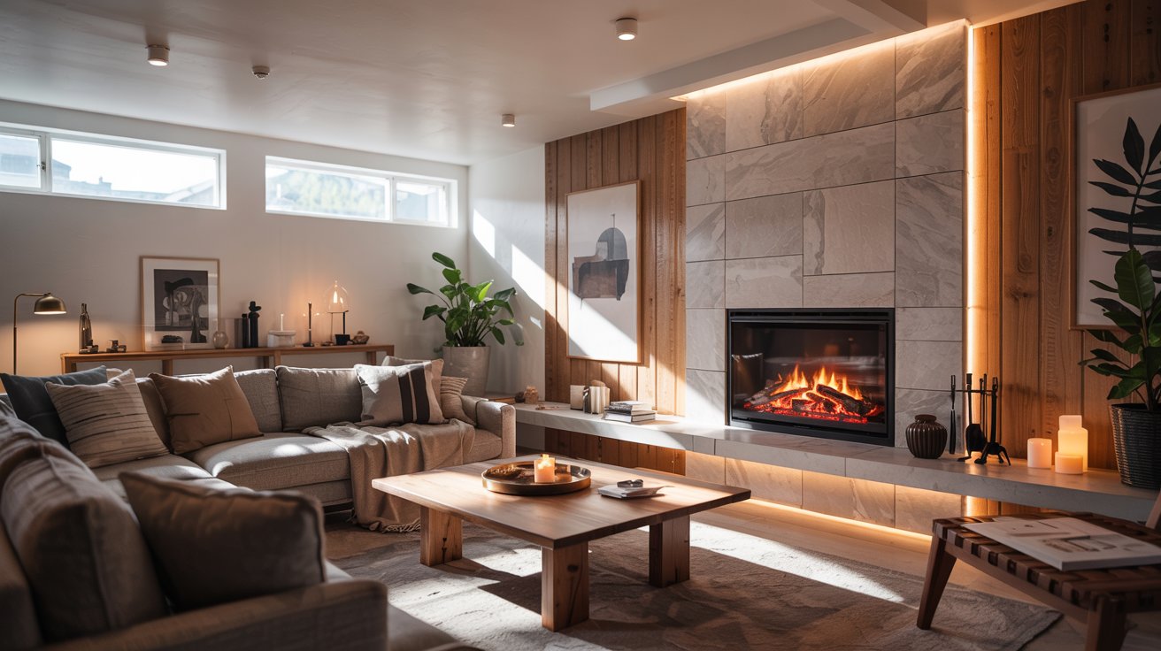 renovera kallare kallarrenovering fireplace