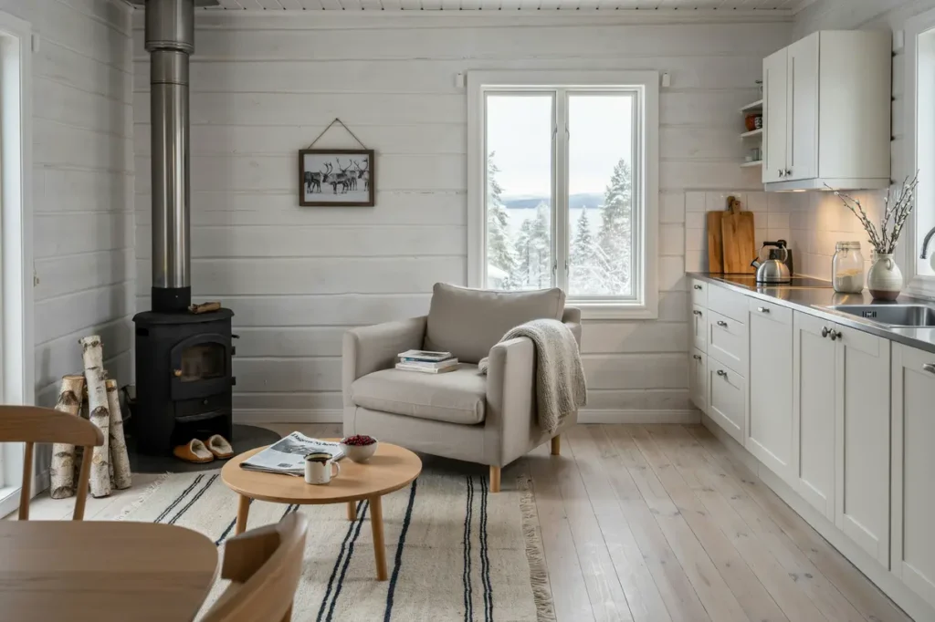 totalrenovering av fritidshus med nya ytskikt i jukkasj rvi